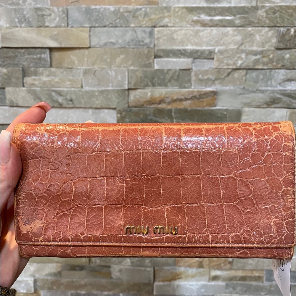 Miu Miu Crocodile Embossed Wallet - image 7